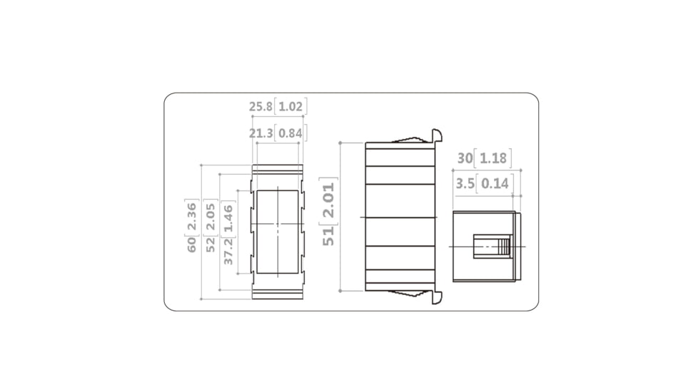 Bulldog Winch Switch Mounting Panel - Middle, Black, 20263