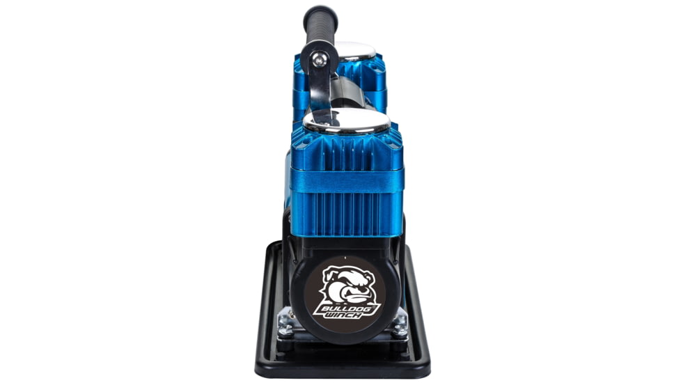 Bulldog Winch Twin Head Portable Compressor 150PSI, 10.6CFM, Automatic, Blue/Gray, 41013