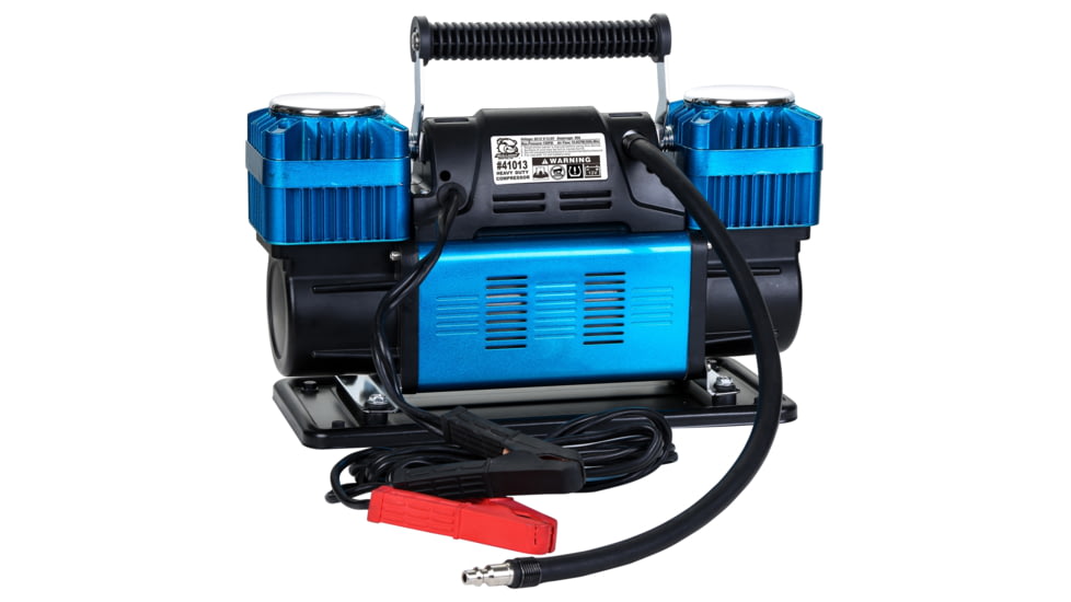 Bulldog Winch Twin Head Portable Compressor 150PSI, 10.6CFM, Automatic, Blue/Gray, 41013