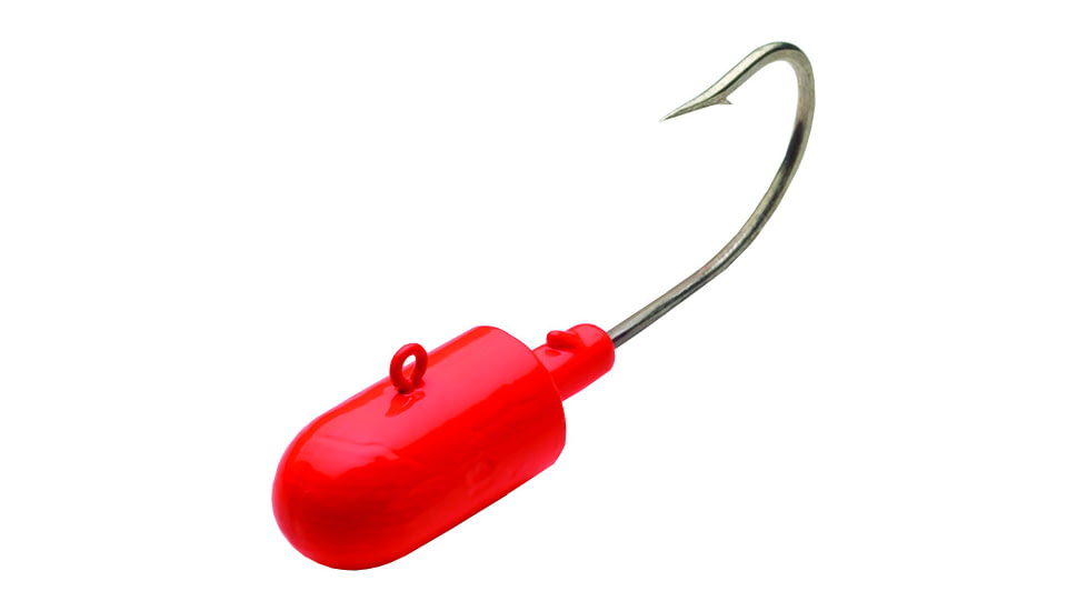 Bullet Weights Bullet Jig Head, Flame, 8oz, 10/0 Hook, BTJP8BFLM