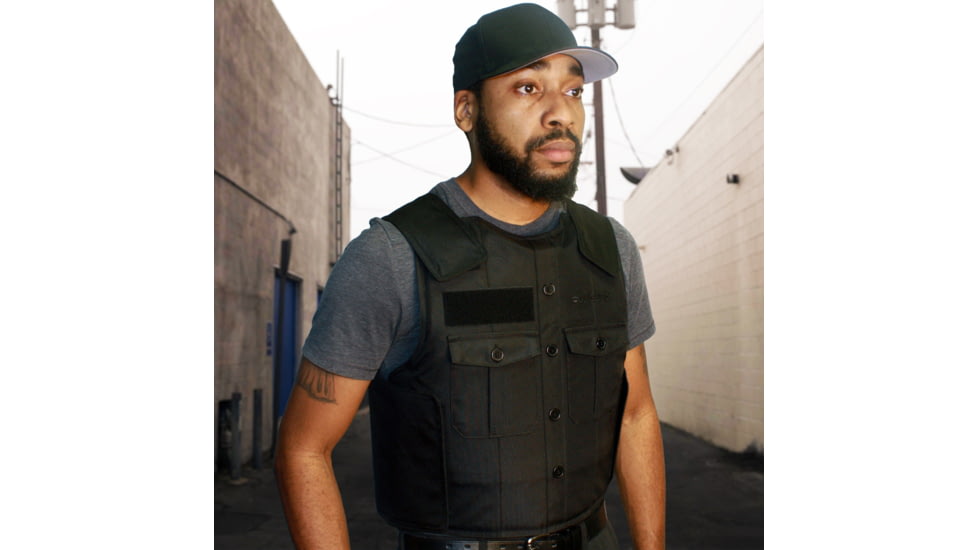 BulletSafe Uniform Front Carrier - Accessory for Bulletproof Vests, Black, S, BS54003-S