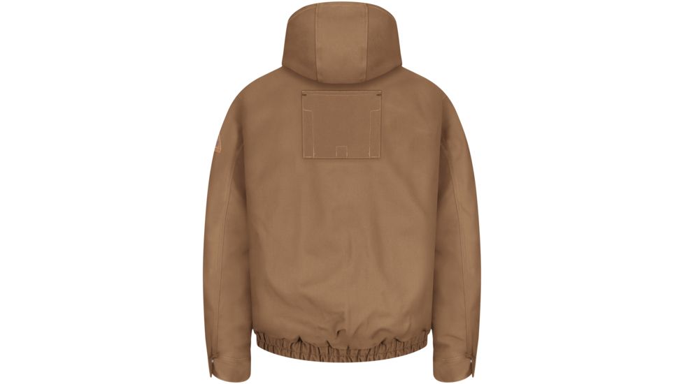 Bulwark Brown Duck Lineman Hooded Jacket with Lanyard Access, Excel FR ComforTouch, Brown Duck, RGS JLH4BDRGS