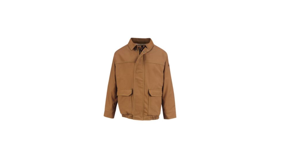 Bulwark Brown Duck Lined Bomber Jacket, EXCEL FR ComforTouch, BROWN DUCK, LNL JLB8BDLNL