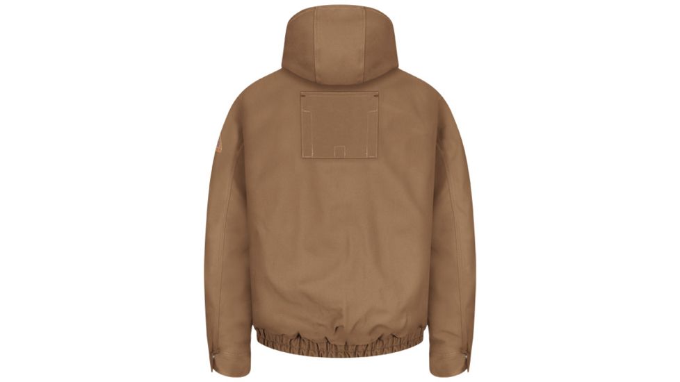 Bulwark Brown Duck Lineman Hooded Jacket with Lanyard Access, Excel FR ComforTouch, Brown Duck, RGL JLH4BDRGL