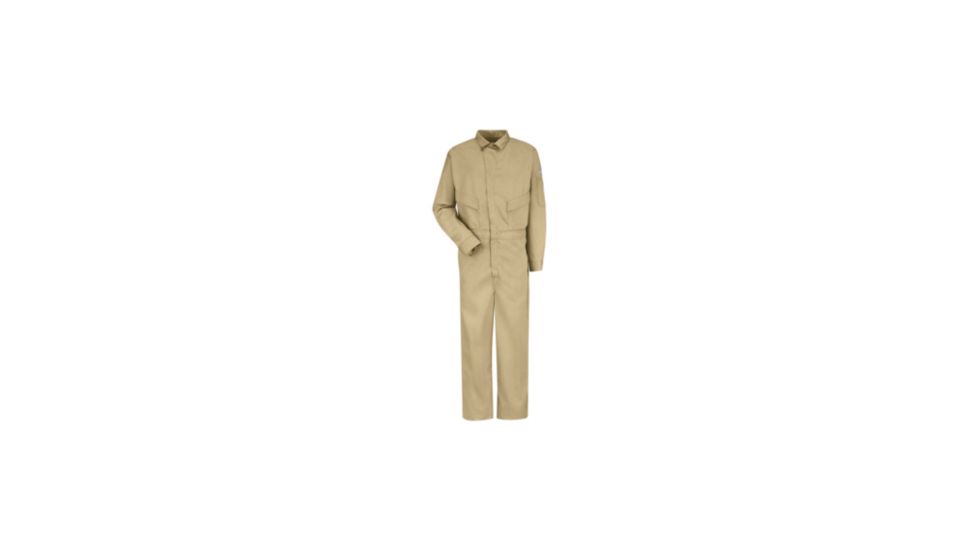 Bulwark Deluxe Coverall, Excel FR ComforTouch, 6 oz., KHAKI, RG36 CLD4KHRG36
