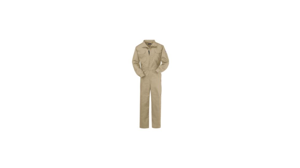 Bulwark Deluxe Coverall, Excel FR ComforTouch, 7 oz., KHAKI, RG44 CLB2KHRG44