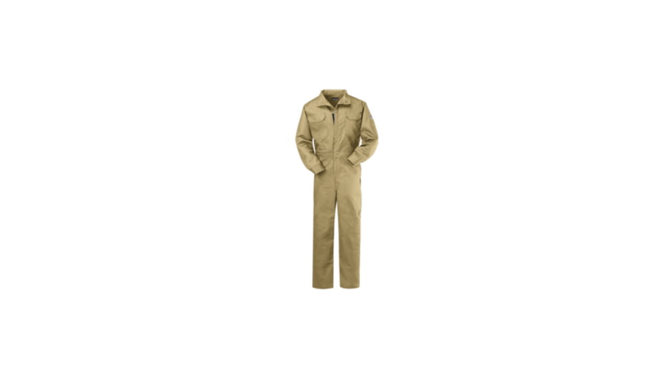 Bulwark Deluxe Coverall, Excel FR ComforTouch, 9 oz., KHAKI, LN44 CLB6KHLN44