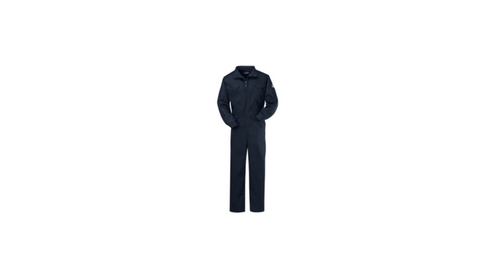 Bulwark Deluxe Coverall, Excel FR ComforTouch, 9 oz., NAVY, RG44 CLB6NVRG44