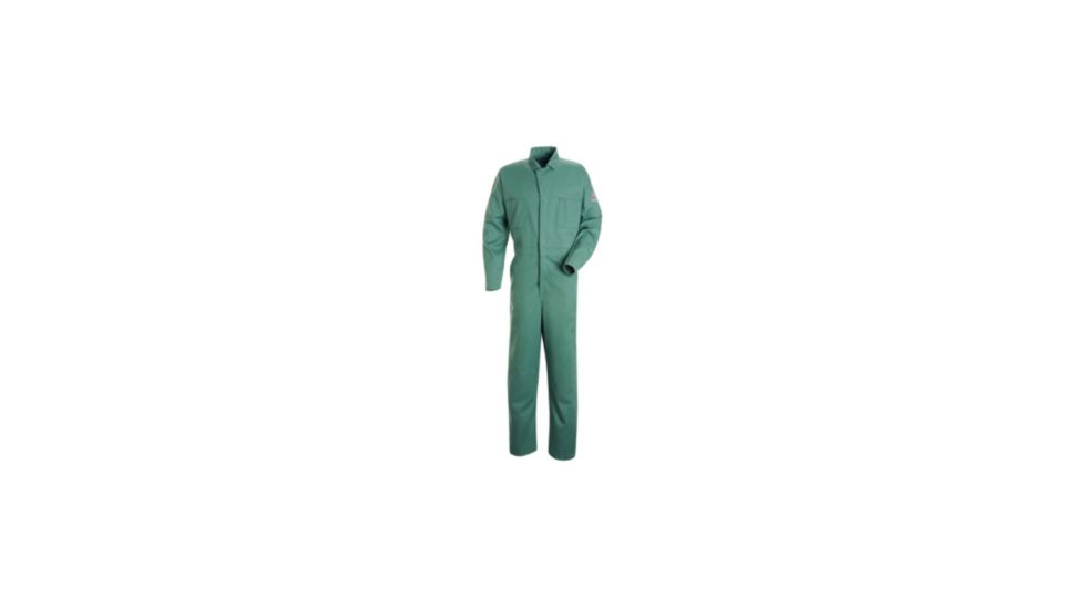 Bulwark Gripper-Front Coverall, Excel FR, VISUAL GREEN, LNL CEW2VGLNL