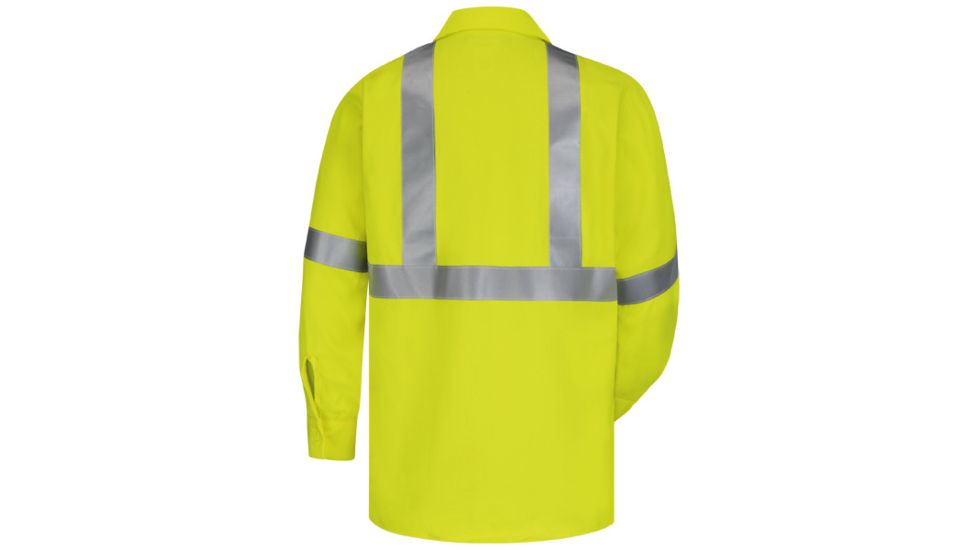 Bulwark Hi-Visibility Flame-Resistant Work Shirt-Long Sleeve, Men, SMW4HV, LNXL SMW4HVLNXL