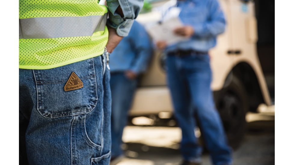 Bulwark Pre-washed Denim Dungaree, EXCEL FR, 14.75 oz., STONE WASH, 3037U PEJ8SW3037U