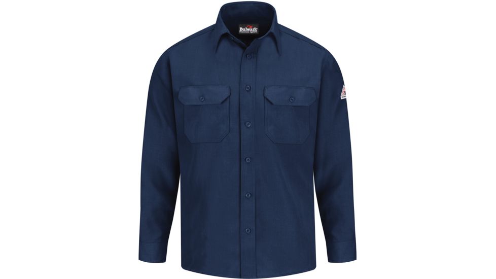 Bulwark Uniform Shirt, Nomex IIIA, 4.5 oz., Men, SND2NV, LNXL SND2NVLNXL