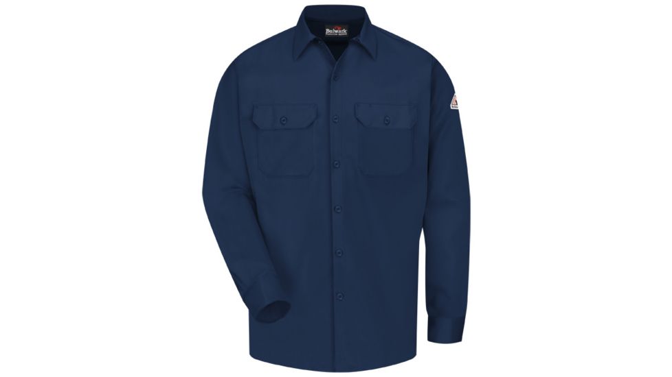 Bulwark Work Shirt, Excel FR ComforTouch, Men, SLW2NV, RG3XL SLW2NVRG3XL