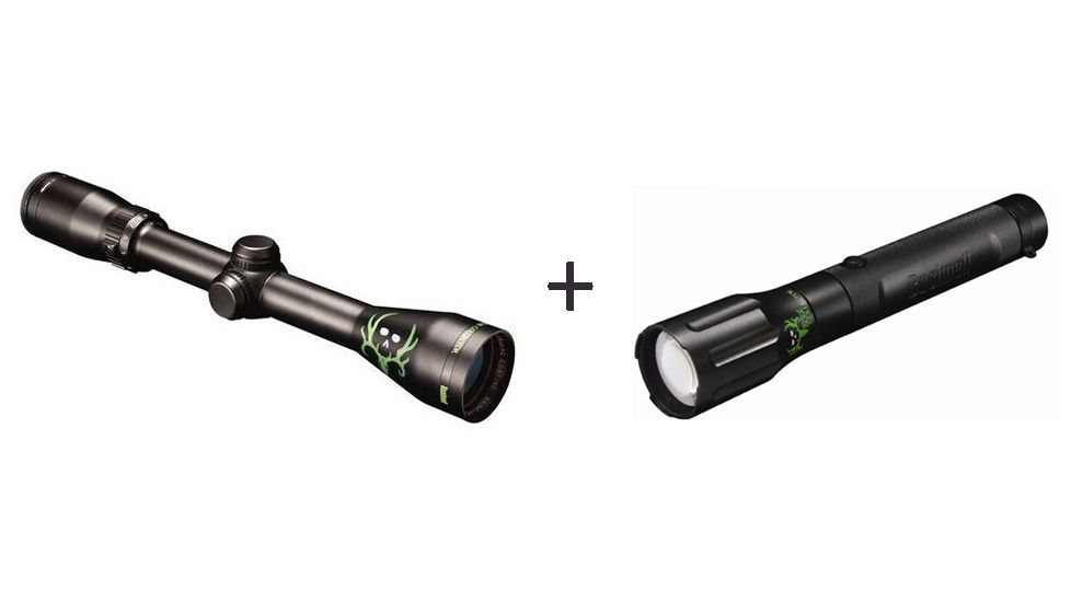 Bushnell Bone Collector 3-9x40 Rifle Scope, Matte Black, Multi-X Reticle, Box Pack with Bushnell HD Torch Bone Collector LED Waterproof Flashlight 100400BC 733960BC-KIT1