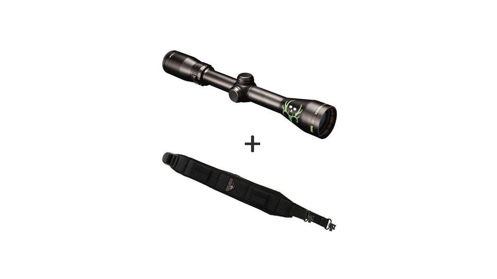 Bushnell Bone Collector 3-9x40 Rifle Scope, Matte Black, Multi-X Reticle, Box Pack with Butler Creek Rifle Sling w/ Sewn-In Swivels, Highlander, Bone Collector 81043 733960BC-KIT3