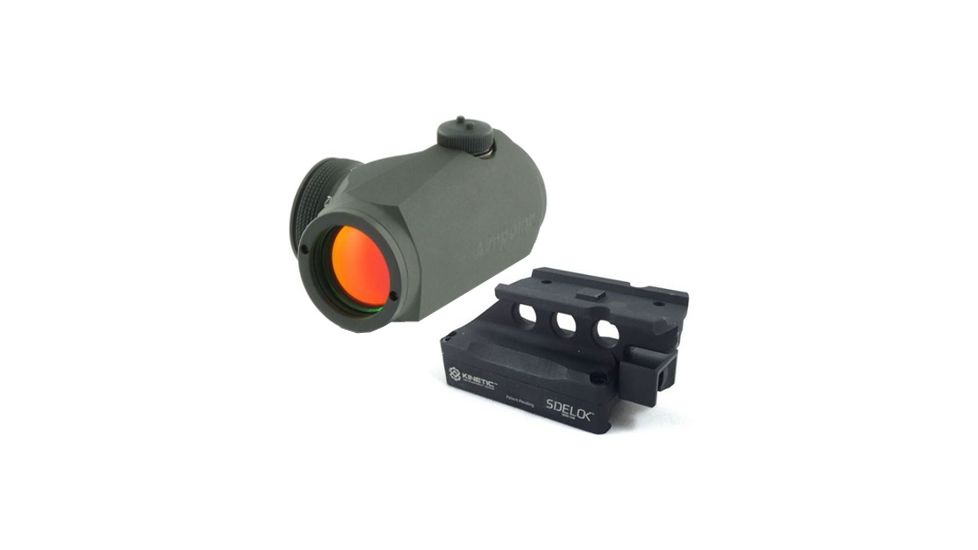 Aimpoint Micro T-1 4 MOA Red Dot Sight w/ Kinetic Development Group SIDELOK Aimpoint Micro Mount 200054-KIT1