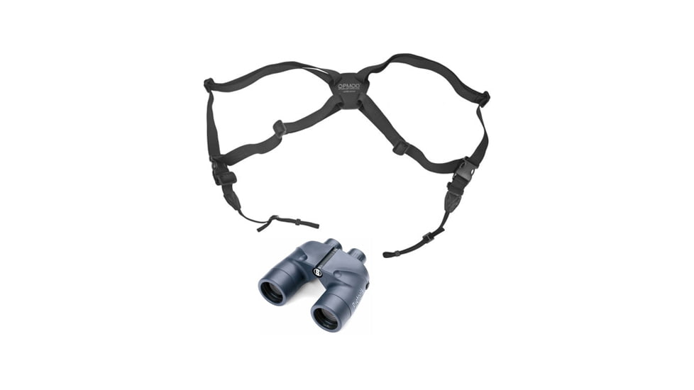 Bushnell Marine Porro Prism Rangefinder Binoculars, 7x50mm, BAK-4, Black w/ OPMOD ABH 1.0 Limited Edition Binocular Harness, 137500-KIT2