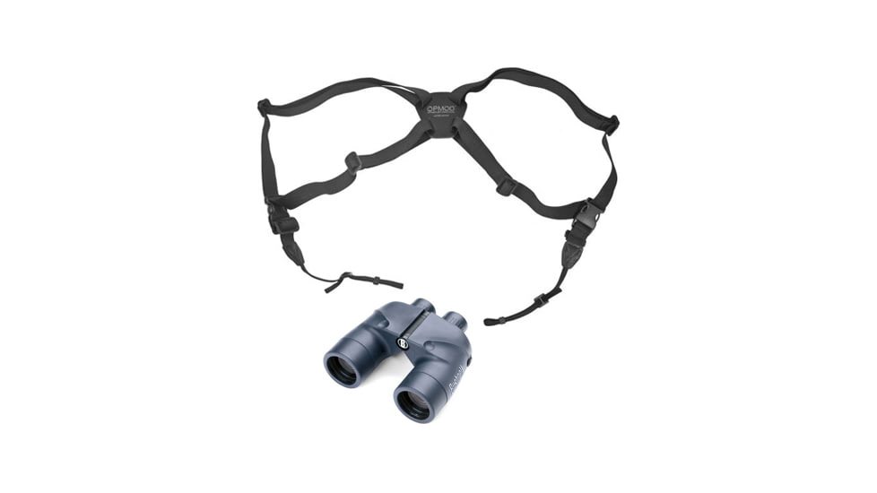 Bushnell Marine Porro Prism Binoculars, 7x50mm, BAK-4, Blue w/ OPMOD ABH 1.0 Limited Edition Binocular Harness, 137501-KIT2