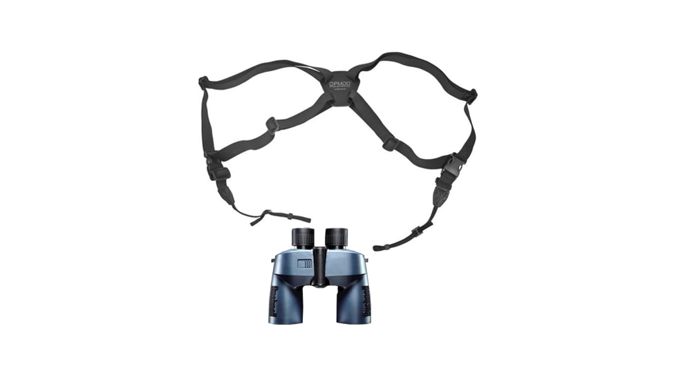 Bushnell Marine Porro Prism Binoculars, 7x50mm, BAK-4, Digital Compass, Black w/ OPMOD ABH 1.0 Limited Edition Binocular Harness, 137570-KIT2