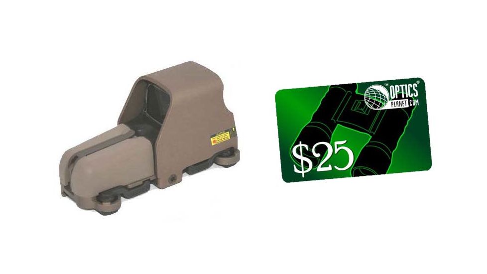EOTech 553 A65 Holographic Sight, Nightvision Compatible 553.A65, PEQ, Tan /1 SU-231 &amp; FREE 25 OpticsPlanet.com e-Gift Certificate 553.A65TAN-KIT2