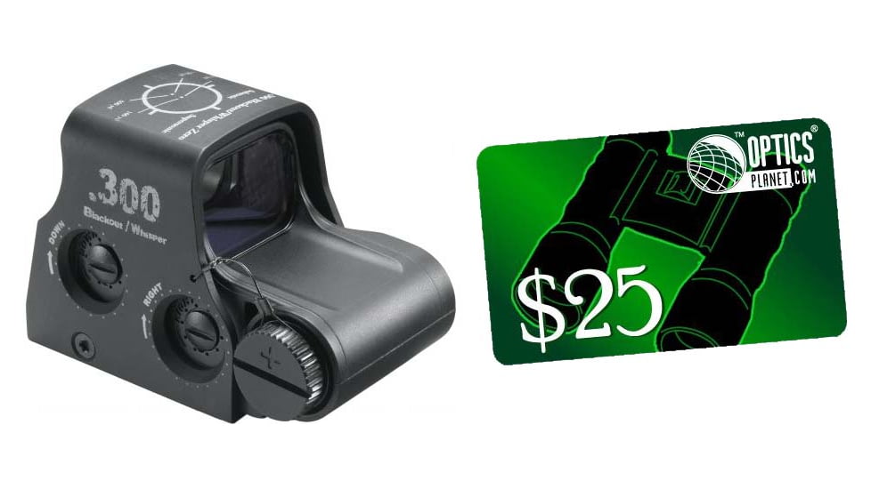 EOTech Transverse Red Dot Sight, Black, FN Less Lethal Reticle XPS2-FN &amp; FREE 25 OpticsPlanet.com e-Gift Certificate