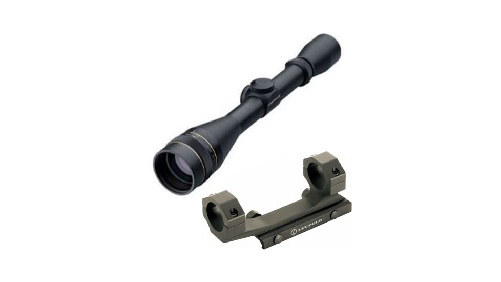 Leupold VX-2 4-12x40mm Adj Objective Rifle Scope, Matte Black, LR Duplex 110809 w/ Mark 2 Integrated Mount System, 1 in Ring 110809-KIT1