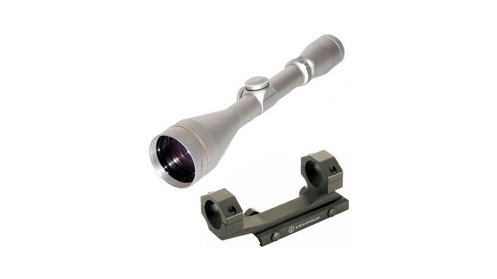 Leupold VX-2 4-12x50mm Rifle Scope, Silver, Duplex Reticle 110813 w/ Mark 2 Integrated Mount System, 1 in Ring 110813-KIT1