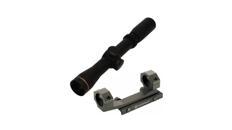 Leupold VX-2 1.5-4x28mm IER Scout Duplex Reticle Scope, Matte Black 119621 w/ Mark 2 Integrated Mount System, 1 in Ring 119621-KIT1