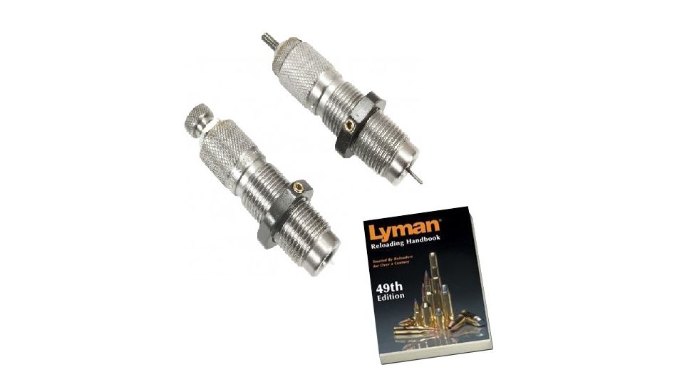 Lyman 2 Die Set, .300 AAC Blackout Rifle Set w/ Lyman 49th Edition Reloading Handbook, Soft Cover 7455547-KIT1