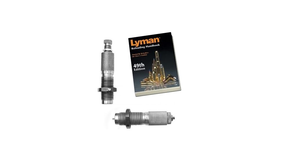 Lyman 2 Die Set, 223 Rem., 5.56mm Rifle w/ Lyman 49th Edition Reloading Handbook, Soft Cover 7457111-KIT1