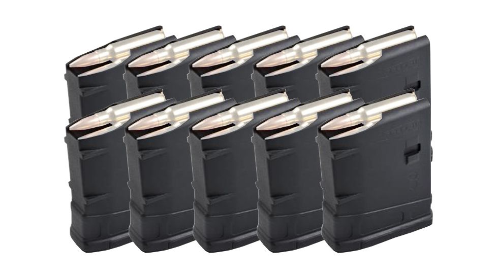 Magpul Industries 10-Round PMAG LR/SR GEN M3 Magazine, 7.62X51mm NATO, 10-pack, MGMPI290BLK-KIT1