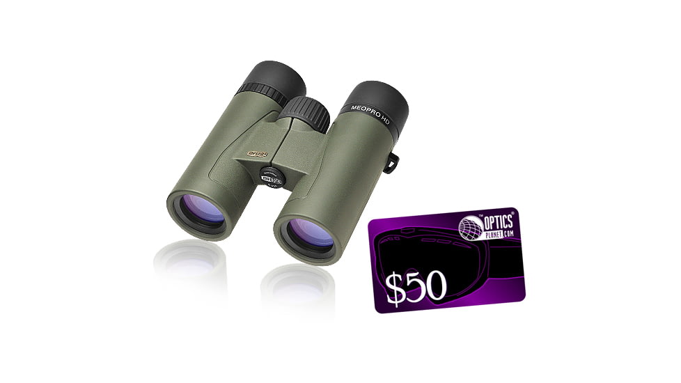 Meopta Meopro HD 8x32mm Roof Prism Waterproof Binoculars 562520 w/ FREE 50 OpticsPlanet.com Gift Certificate 562520-KIT1