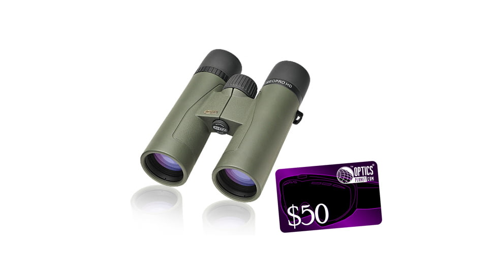 Meopta Meopro HD 10x42mm Roof Prism Waterproof Binoculars 562550 w/ FREE 50 OpticsPlanet.com Gift Certificate 562550-KIT1