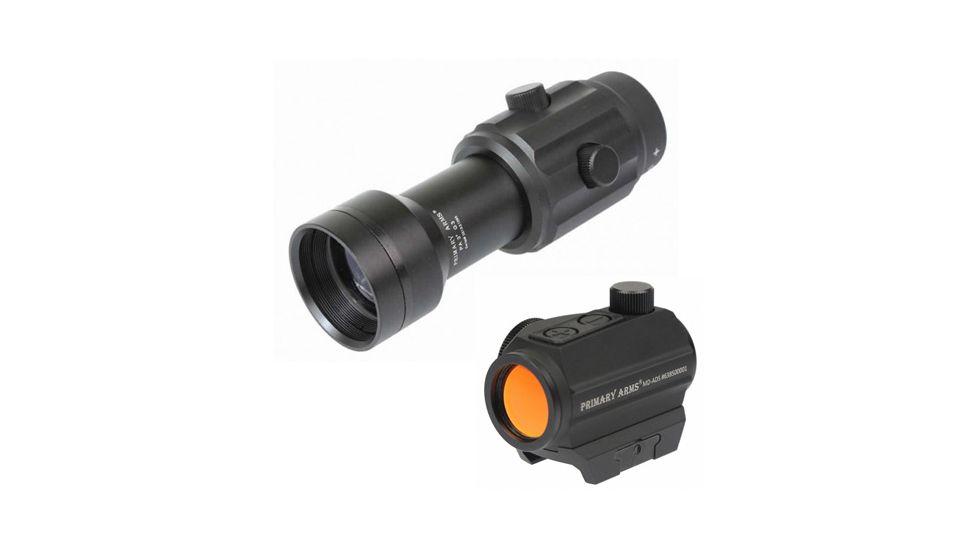 Primary Arms SLx Micro Dot w/Push Buttons MD-ADS w/ 3X Red Dot Magnifier GEN III