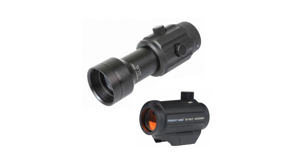 Primary Arms CLxZ Gen II Micro Dot Sight &amp; Base w/PA3XGENII 3x Gen III Magnifier &amp; No Mount, Black, MD-RBGII-KIT1