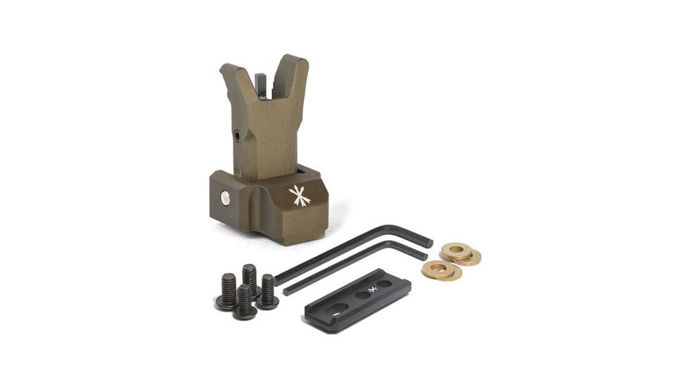 Unity Tactical M-LOK Compatible FUSION Adapter, Black FUS-MFA W/ Unity Tactical Folding Front Sight, Flat Dark Earth FUS-S1F FUS-MFA-KIT6