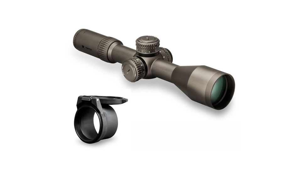 Vortex Razor HD Gen II 4.5-27x56mm Rifle Scope w/EBR-1C MRAD Reticle, RZR-42704 + Vortex Defender Flip Cap Objective Lens Cover and Eyepiece Cover