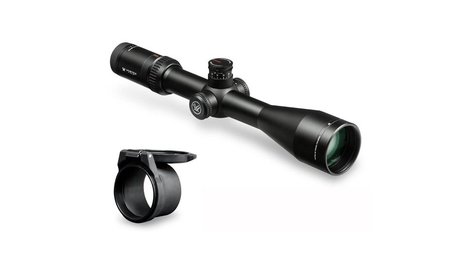 Vortex Viper HS LR 4-16x50 mm Rifle Scope, 30 mm Tube, Second Focal Plane, Black, Hard Anodized, Non-Illuminated Dead-Hold BDC Reticle, MOA Adjustment, w/ Vortex Defender Flip Cap, VHS-4307-LR-KIT1