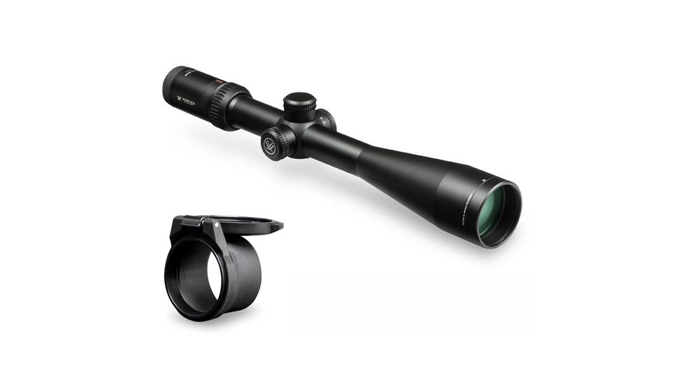 Vortex Viper HS 6-24x50 Rifle Scope with BDC MOA Reticle VHS-4319 + Vortex Defender Flip Cap Objective Lens 50 (55-59 mm), Black O-50 VHS-4319-KIT1