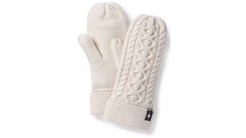 Smartwool Bunny Slope Mitten-Unisex, Moonbeam Heather, Unisex Medium, SW000446A10-1FM