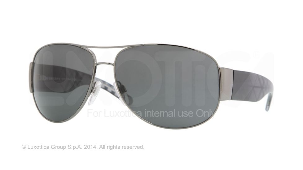 Burberry BE3020M 61 BE3020M Bifocal Prescription Sunglasses BE3020M-100387-64 - Lens Diameter 64 mm, Frame Color Gunmetal