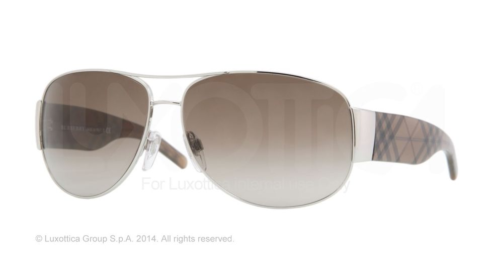 Burberry BE3020M 61 BE3020M Bifocal Prescription Sunglasses BE3020M-100513-64 - Lens Diameter 64 mm, Frame Color Silver