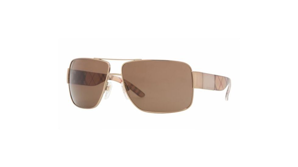 Burberry BE3040 Progressive Sunglasses Brown/Light Gold Frame / 61 mm Prescription Lenses, 106473-6113