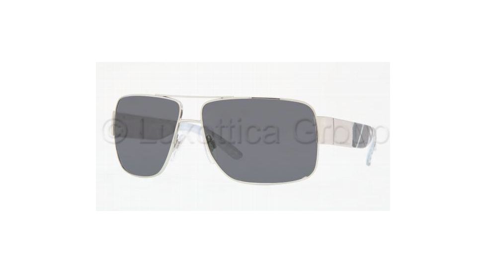 Burberry BE3040 Sunglasses with No-Line Progressive Rx Prescription Lenses BE3040-100581-6113 - Frame Color: Silver, Lens Diameter: 61 mm