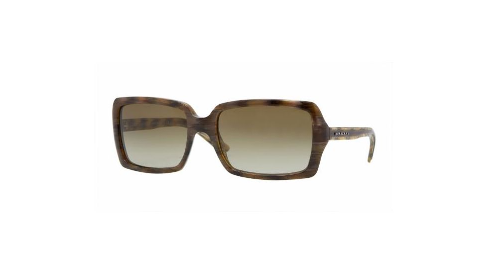Burberry BE4075 Bifocal Sunglasses Green Horn/Brown Frame / 56 mm Prescription Lenses, 313913-5617