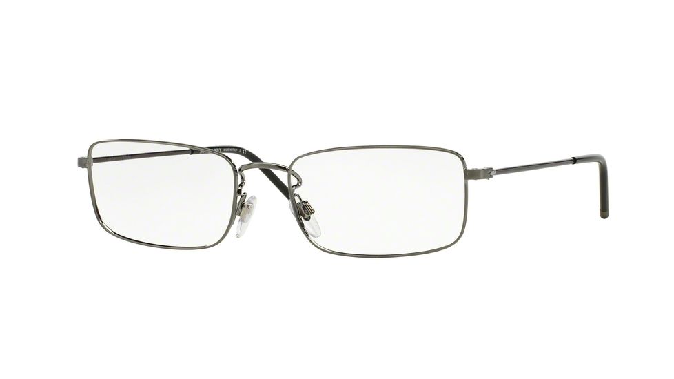Burberry BE1274 Single Vision Prescription Eyeglasses 1008-55 - Brushed Gunmetal Frame