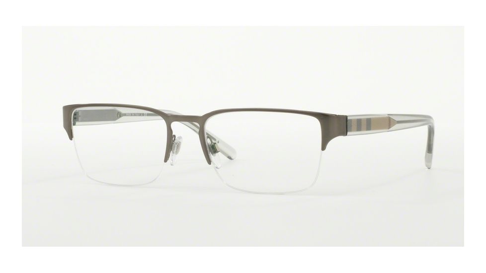 Burberry BE1297 Single Vision Prescription Eyeglasses 1144-54 - Dark Nikel Frame