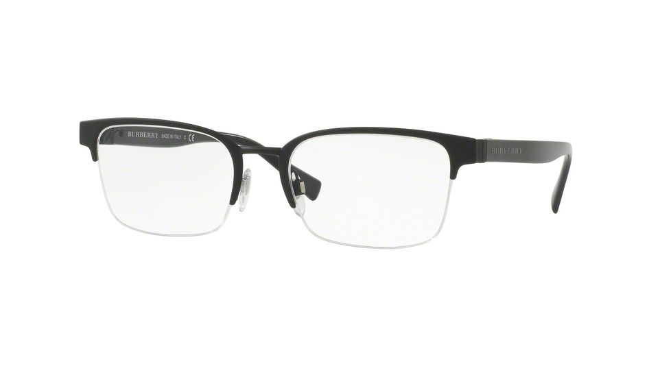 Burberry BE1308 Progressive Prescription Eyeglasses 1213-54 - Black Rubber Frame