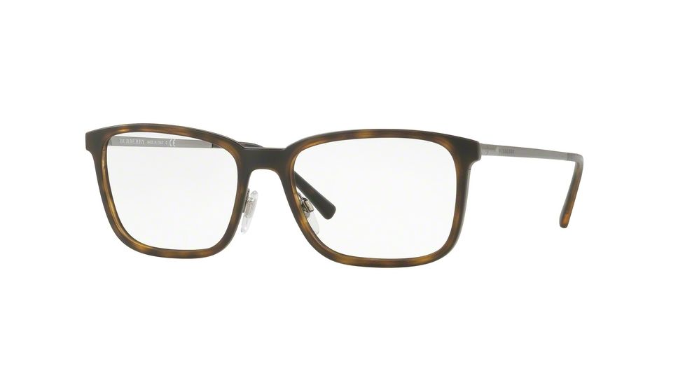Burberry BE1315 Single Vision Prescription Eyeglasses 1008-54 - Matte Dark Havana Frame