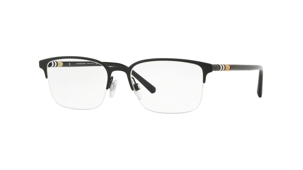 Burberry BE1323 Progressive Prescription Eyeglasses, 54mm, Black Rubber, BE1323-1213-54-PRO